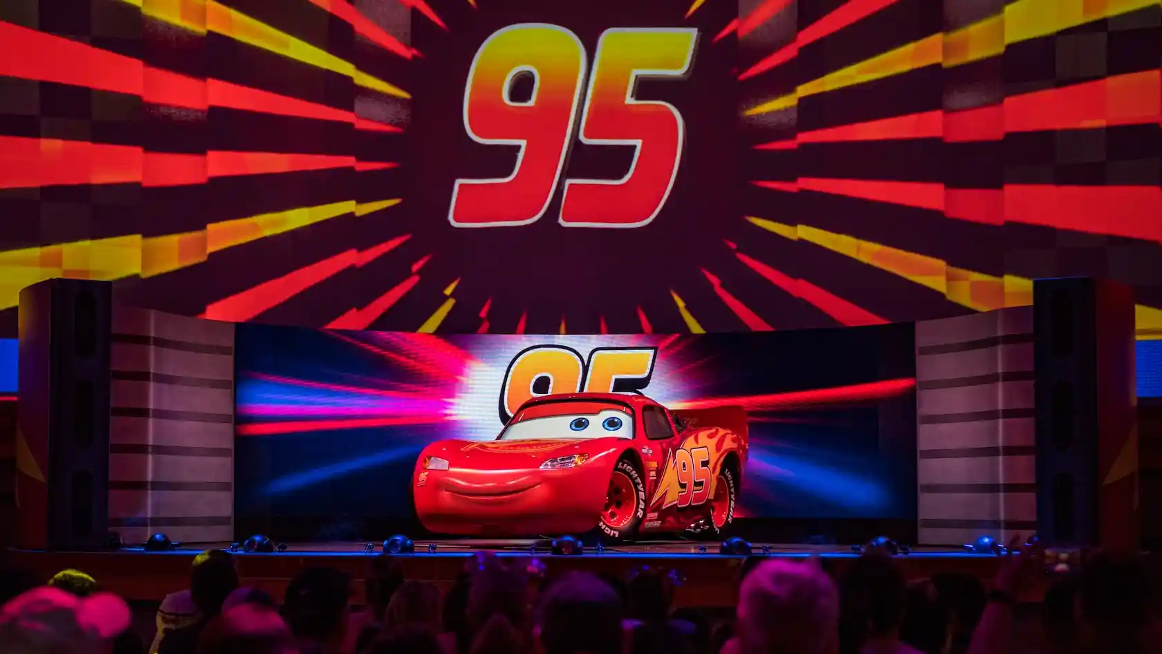 Lightning McQueen on stage