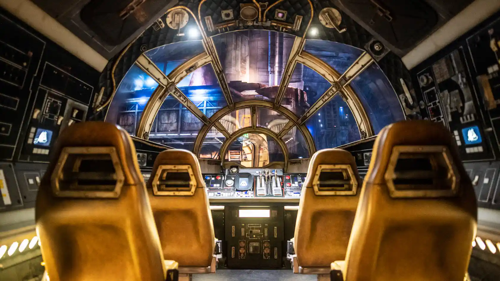 Inside the cockpit of Millennium Falcon