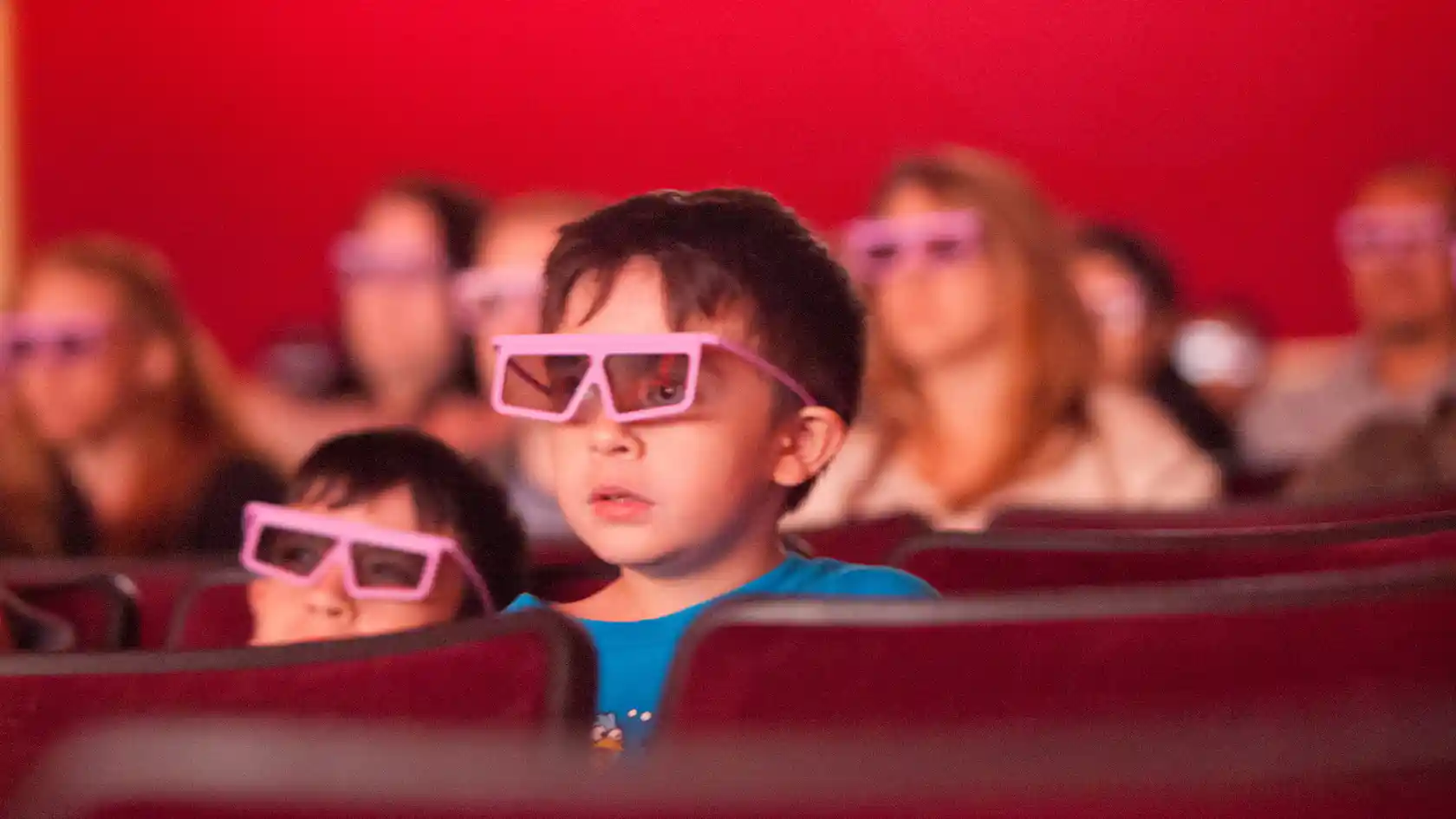 A little boy with 3D glasses