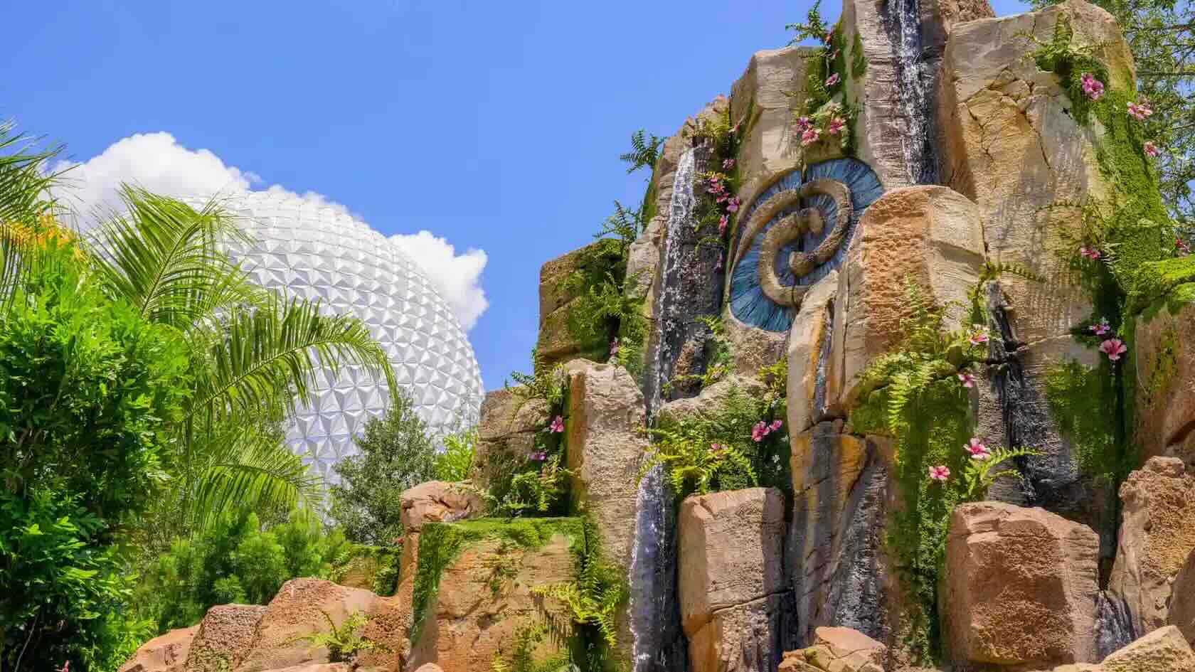 Moana's water feature at Epcot