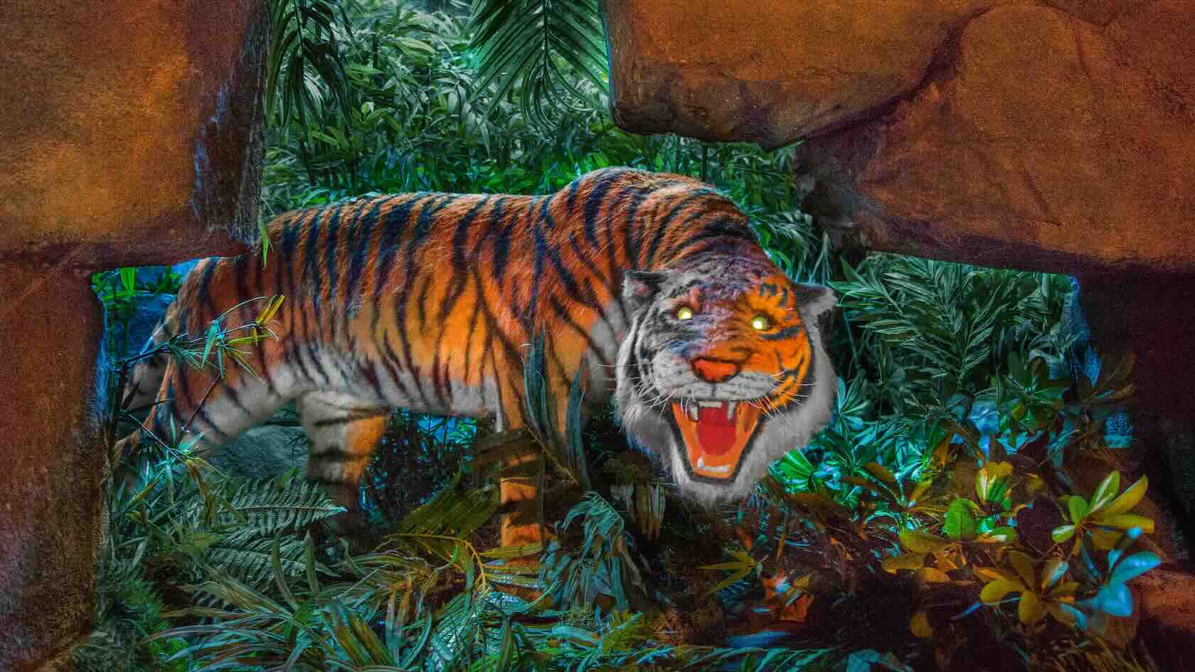 Roaring tiger from Jungle Cruise