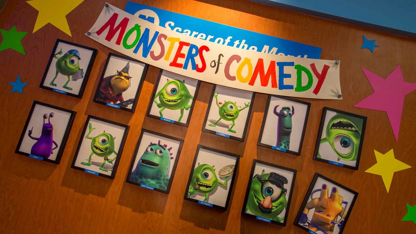 Employees of the month at Monster's Inc Laugh Floor