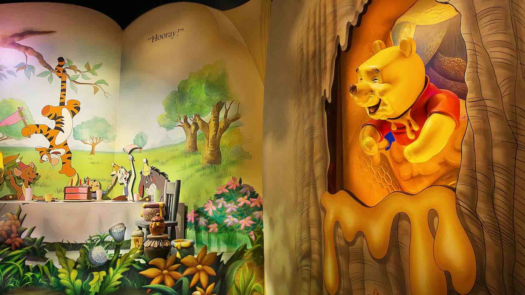 Winnie the Pooh covered in honey