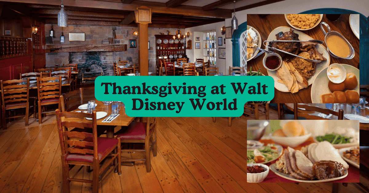 Thanksgiving at Disney World at Liberty Square Tavern with classic meal