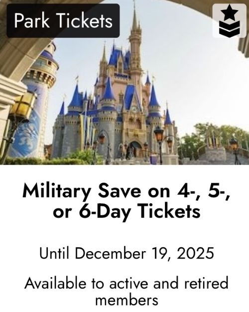 Disney World Military Discounts Hotel and Park Tickets